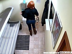 デカパイ, チェコ, 自家製, オマンコ, 赤毛, 日光浴室, 一人, ティーン
