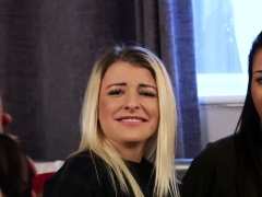 Duo instruct peeping perv to wank in lingerie