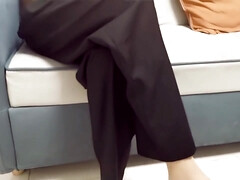 Asiatisch, Braunhaarige, Chinesisch, Schwanz, Fetisch, Hd, Natürlich, Strümpfe