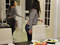 指いじり, 毛深い, レズビアン, 魅力的, ティーン, オッパイの