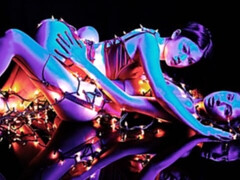 デカチン, デカパイ, 茶髪の, バック, 女 人男 人, 異人種間, ガリガリ, ティーン