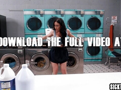 Hard Fuck making love at a public laundromat