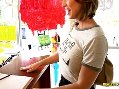 デカチン, ブロンド, 茶髪の, 手コキする, Hd, オーガズム, アウトドア, 三人