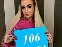 Grosse titten, Blondine, Tschechisch, Hundestellung, Hardcore, Rasiert, Tätowierung, Titten