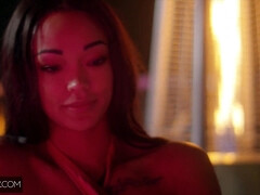 フェラチオ, イく瞬間, 黒人, エロティック, 顔射, なめる, オマンコ, 三人