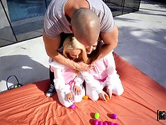 チン, 女 人男 人, 手コキする, オナニー, ハメ撮り, フェラする, ティーン, 三人