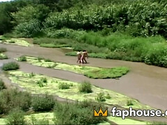 Blasen, Kehlenfick, Doppelpenetration, Hardcore, Im freien, Öffentlich, Flotter dreier