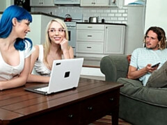 お尻, フェラチオ, バック, 指いじり, 女子高生, ティーン, 三人, オッパイの