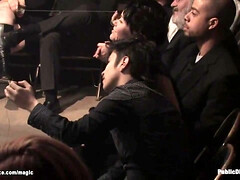 Blondine, Fesselspiele, Fetisch, Gruppe, Erniedrigung, Nippel, Orgasmus, Titten