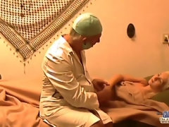 ブロンド, フェラチオ, 医者, なめる, ティーン