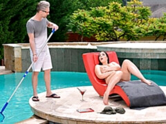 Mooie dikke vrouwen, Grote kont, Grote mammen, Pijpbeurt, Bruinharig, Dik, Buiten, Biljart