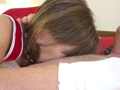 Granny Carmen Claus Gives Epic Deep Throat Blowjob - Homemade Xmas POV