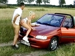 Enthousiasteling, Blond, Auto, Duits, Buiten, Openbaar, Realiteit, Mager