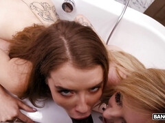 Grosser schwanz, Schwarz, Blasen, Frau frau mann, Interrassisch, Pov, Flotter dreier