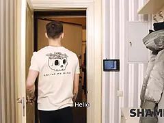 デカパイ, カップル, Hd, キッチン, 熟年, 淫乱熟女, 魅力的, ストッキング