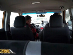 Fakedrivingschool curvy instructor Crystal Swift has giant Natural Tits