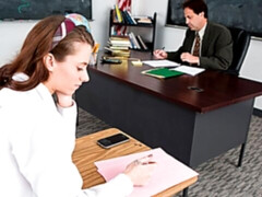 Grote lul, Pijpbeurt, Hondjeshouding, Natuurlijke tieten, Schoolmeisje, Lerarin, Tiener, Tieten likken