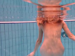 Lieveling, Grote mammen, Bruinharig, Europees, Biljart, Russisch, Tieten likken, Onderwater