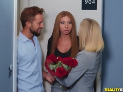 ハードコア, キス, レズビアン, なめる, 赤毛, 剃毛, オッパイの, 妻