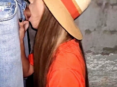 Nastystranger doll in a Hat BJ'ed on the street and invited her to her home for an assfuck creampie - XXX!