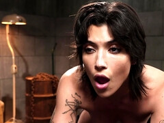 Brooklyn Gray is bound and fingered by a kinky master