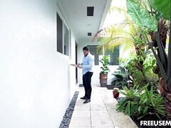 美人, デカチン, ブロンド, イく瞬間, イマラチオ, 顔射, 淫乱熟女, 三人