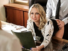 Grosse bite, 2 femmes 1 homme, Doigter, Talons, Léchez, Bureau, Chatte, Plan cul à trois