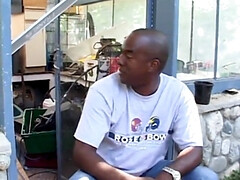 黒人, フェラチオ, 茶髪の, 口内発射, チン, 黒人, ハードコア, Hd