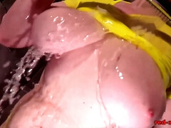 Tetas grandes, Británico, Hd, Afeitado, Ducha, Juguetes, Vibrador, Mojado