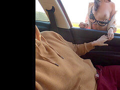 Amateur, De plein air, Petite femme, Public, Adolescente