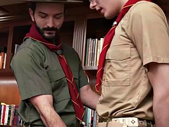 Anal, Lécher le cul, Homosexuelle, Poilue, Bureau, Uniforme