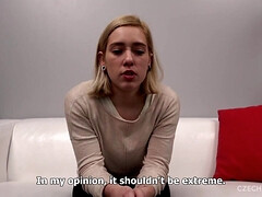 Nikola, the Czech casting beauty, gives an unforgettable blowjob in front of the camera