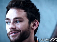 デカチン, 黒人, フェラチオ, 茶髪の, 黒人, ゲイ, コキ, タトゥー