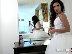 Chambre à dormir, Gros cul, Grosse bite, Sucer une bite, Mariée, Brunette brune, En levrette