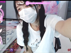 Grote mammen, Chinees, Schattig, Seksspeelgoed, Masturbatie, Rijden, Alleen, Kousen