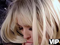 Tabitha poison, the blonde Czech babe, gets her tattooed pussy pounded and filled with cum