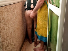 Joked In The Balcony We Saw Our Neighbor She Came To Us She Wants To Get Fucked She Also