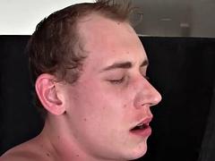 Super sexy straight sucked through glory hole