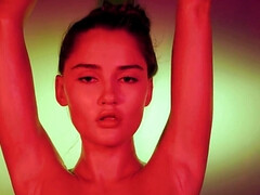 デカパイ, 茶髪の, 女, フェティッシュ, Hd, オナニー, オイル, ロシア人