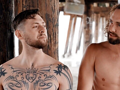 Enthousiasteling, Anaal, Pijpbeurt, Sperma in gezicht, Homo, Handbeurt, Tatoeage