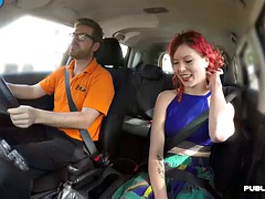 美女, 車, 中出し, 公共, 現実, 馬乗り, 剃毛, タトゥー