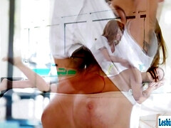 Grosse titten, Braunhaarige, Latina, Lesbisch, Massage, Masturbation, Orgasmus, Rotschopf