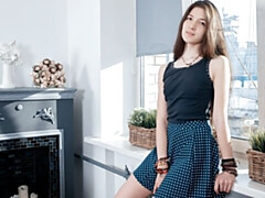 茶髪の, オナニー, 自然山雀, ガリガリ, 一人, ストリッピング, ティーン, オッパイの