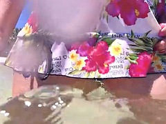 ぽっちゃり, ビーチ, バイセクシャル, ゲイ, 毛深い, 熟年, 淫乱熟女, 公共