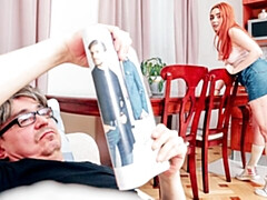 デカ尻, デカチン, フェラチオ, バック, 自然山雀, 赤毛, ティーン, オッパイの