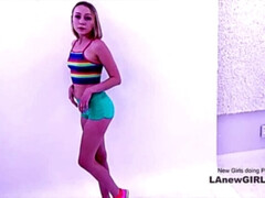 New cute blonde gets creampied at modeling audition