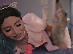 アナル, 舐める尻, デカパイ, ディルド, 下着, 淫乱熟女, シーメール, バイブレーター