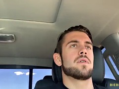 素人, デカチン, 車, ゲイ, オナニー, アウトドア, 公共, 一人