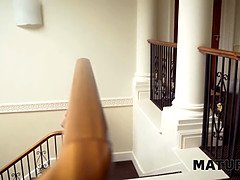 デカパイ, 変態, ブロンド, Hd, 人妻の, 淫乱熟女, 自然山雀, ストッキング
