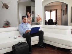 Mamada, Morena, Garganta profunda, Estilo perrito, Sexo duro, Natural, Tetas naturales, Coño